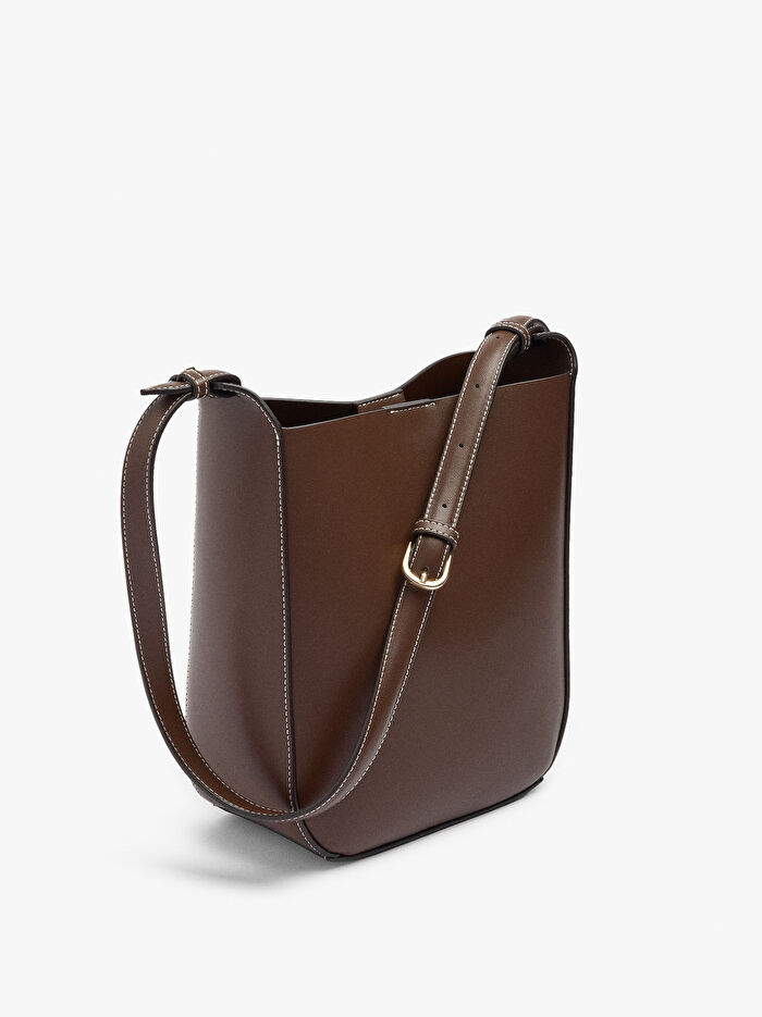 Çıkarılabilir Cepli Sade Omuz Çantası