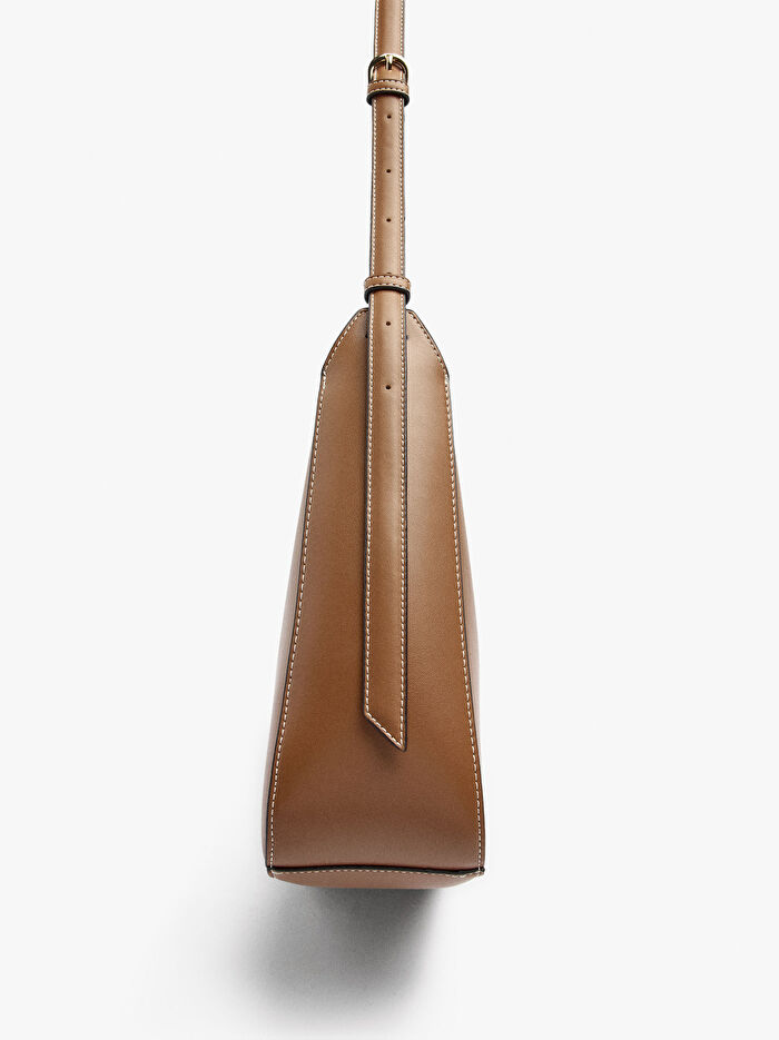 Çıkarılabilir Cepli Sade Omuz Çantası