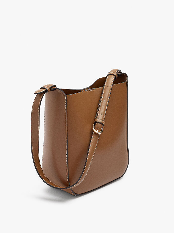 Çıkarılabilir Cepli Sade Omuz Çantası