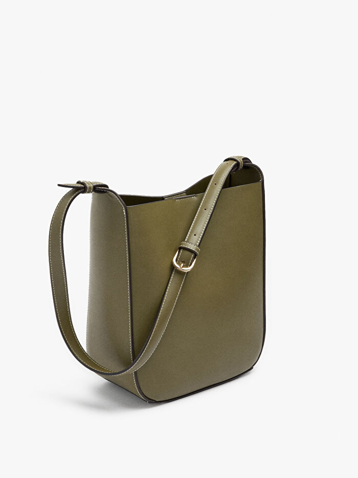 Çıkarılabilir Cepli Sade Omuz Çantası