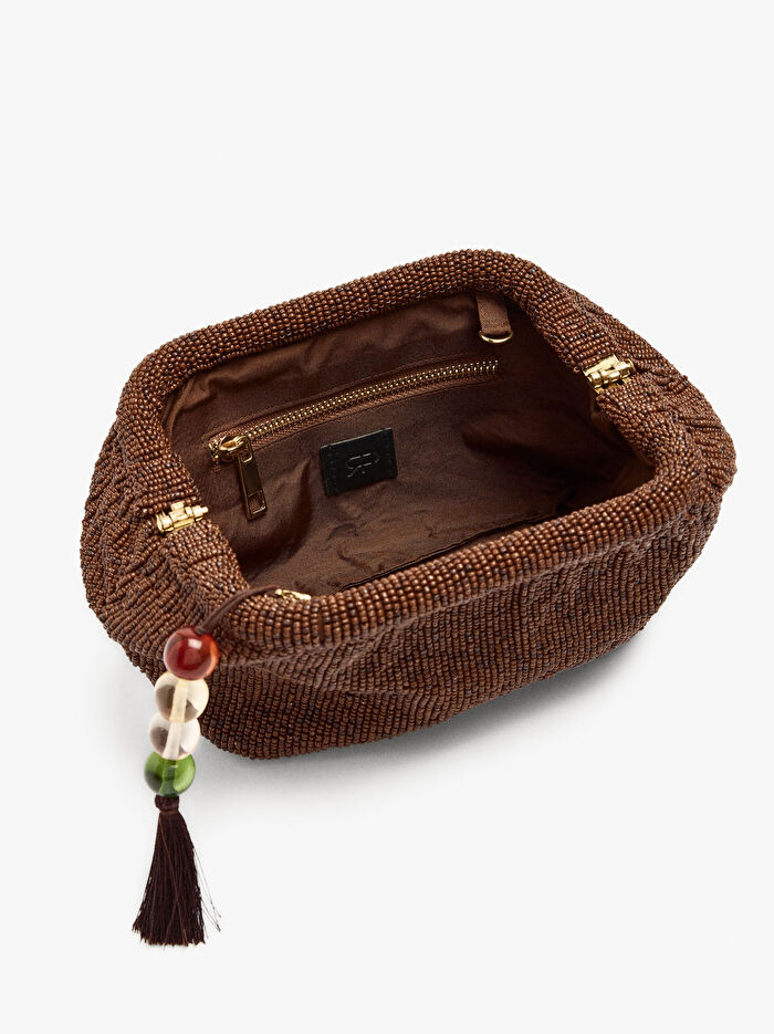 Boncuklu Party Çanta