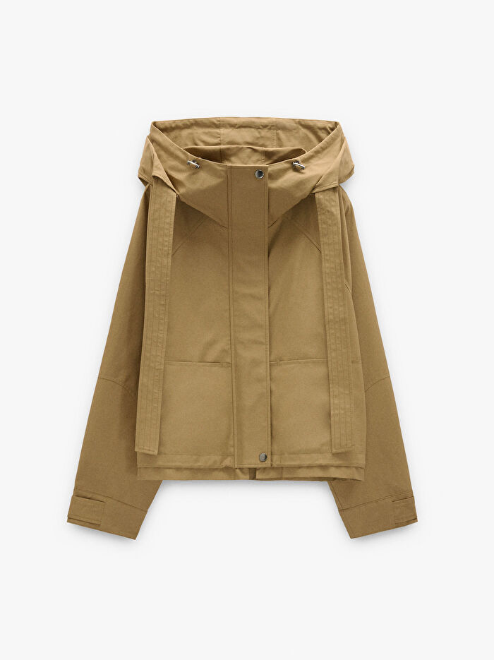 Kapüşonlu Su İtici Ceket