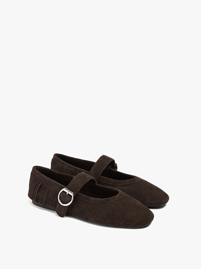 Püsküllü Deri Babet