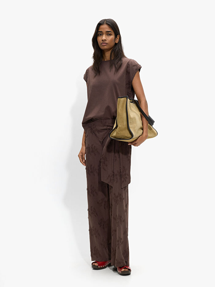 Nakışlı Pamuklu T-Shirt