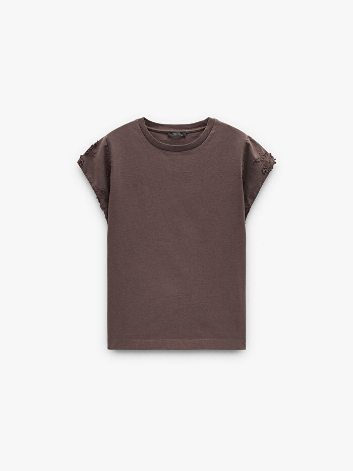 Nakışlı Pamuklu T-Shirt