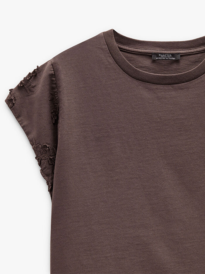 Nakışlı Pamuklu T-Shirt