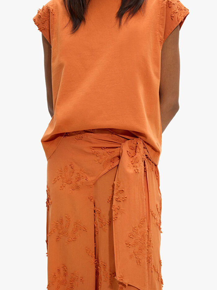 Nakışlı Pamuklu T-Shirt