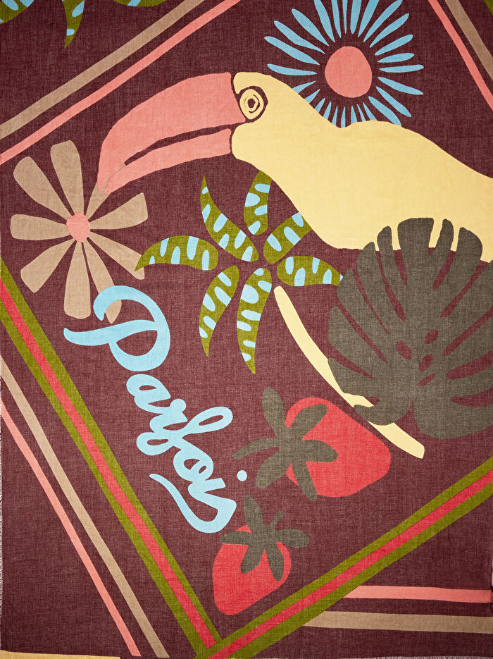 %100 Pamuk Desenli Şal