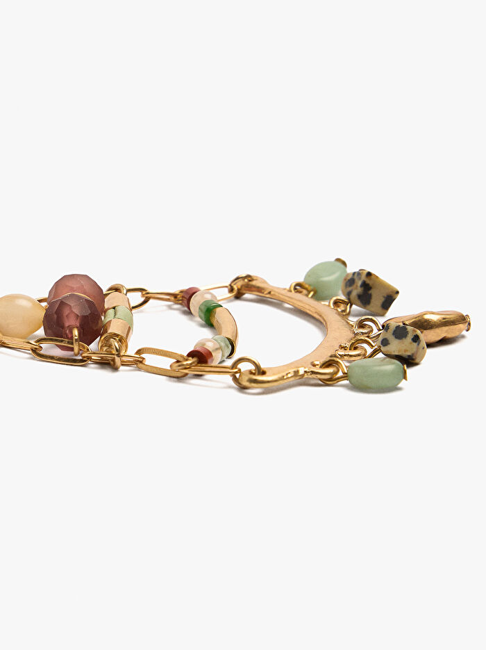 Taşlı Üçgen Küpe