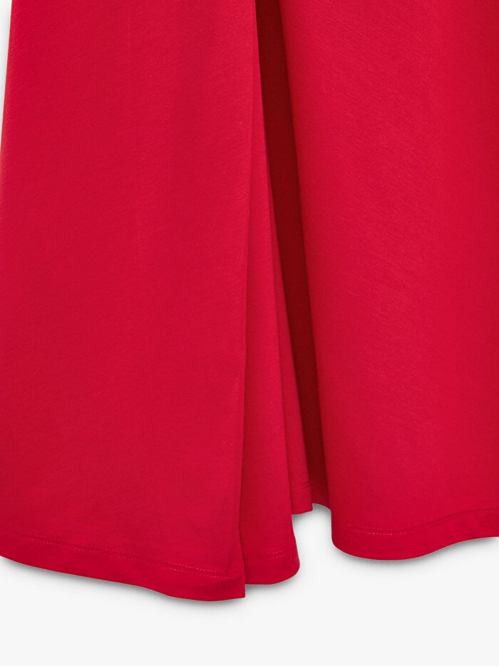 Büzgülü Midi Etek