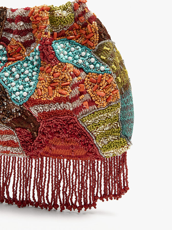 Boncuklu Party Çanta