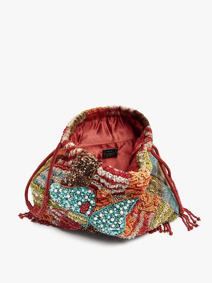 Boncuklu Party Çanta