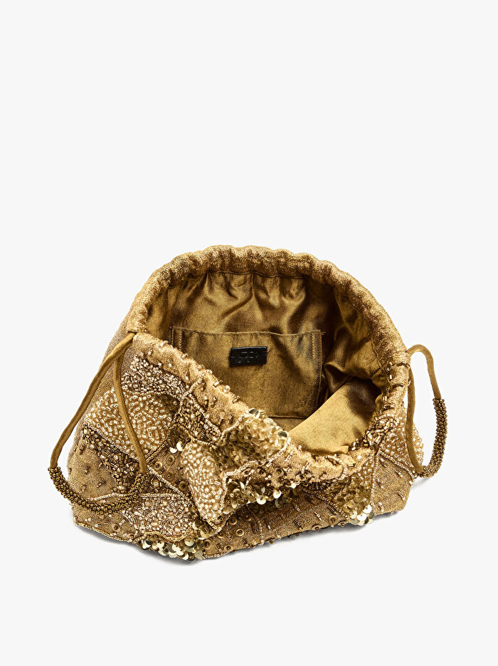 Boncuklu ve Püsküllü Party Çanta