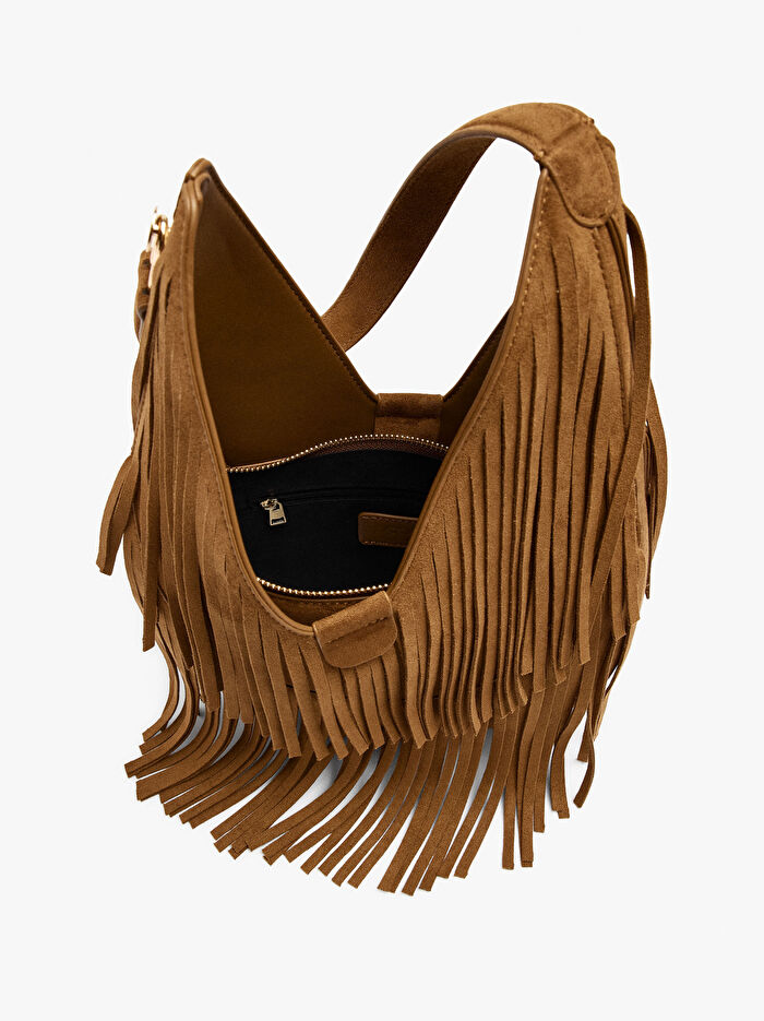 Püsküllü Hobo Omuz Çantası