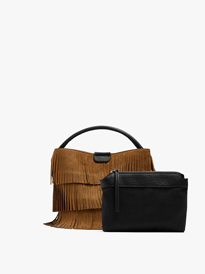 Püsküllü Bucket Çanta