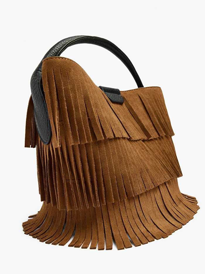 Püsküllü Bucket Çanta