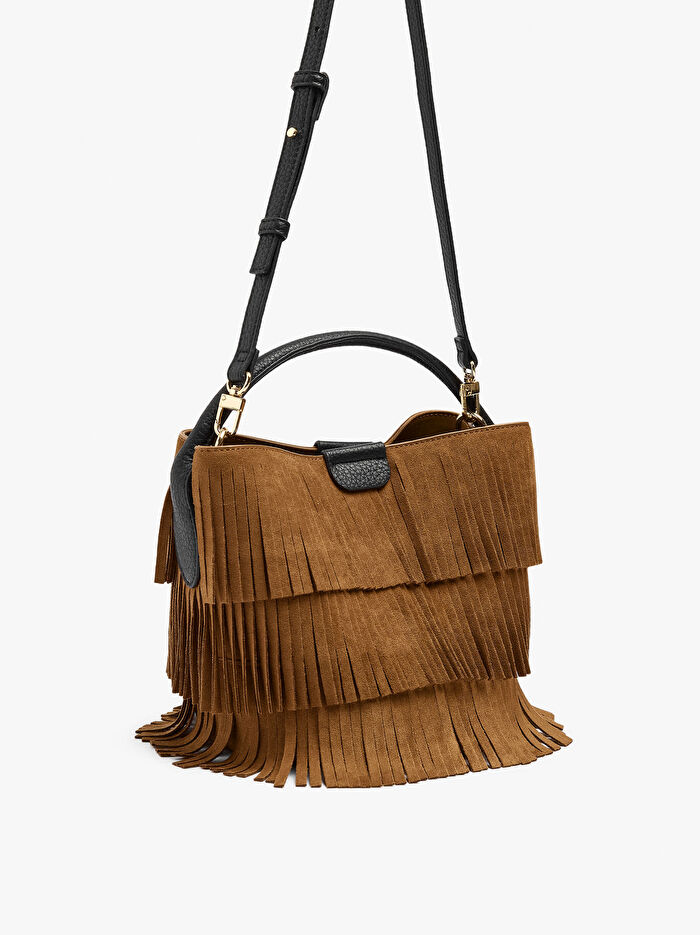 Püsküllü Bucket Çanta