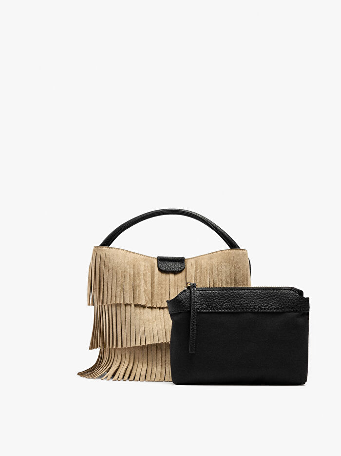 Püsküllü Bucket Çanta