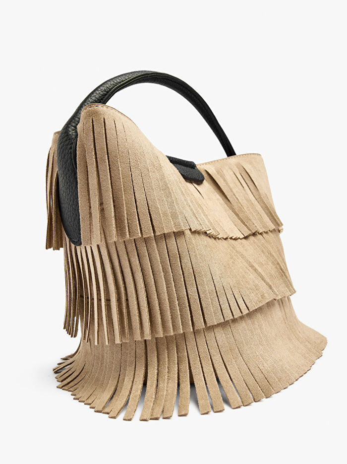 Püsküllü Bucket Çanta