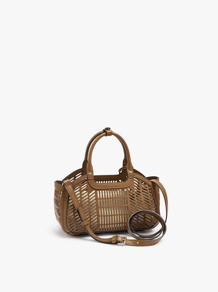 Çıkarılabilir Cepli Delikli Tote Çanta M