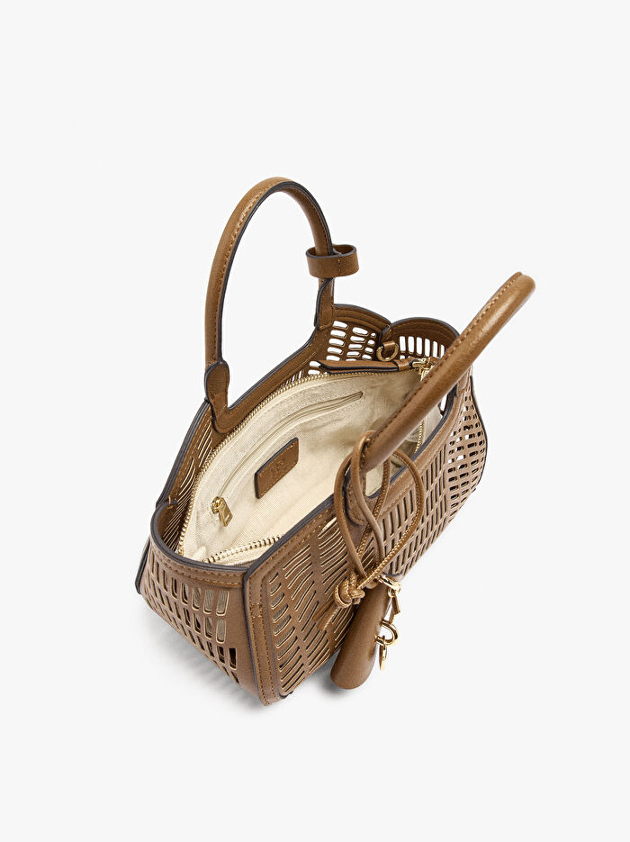 Çıkarılabilir Cepli Delikli Tote Çanta M