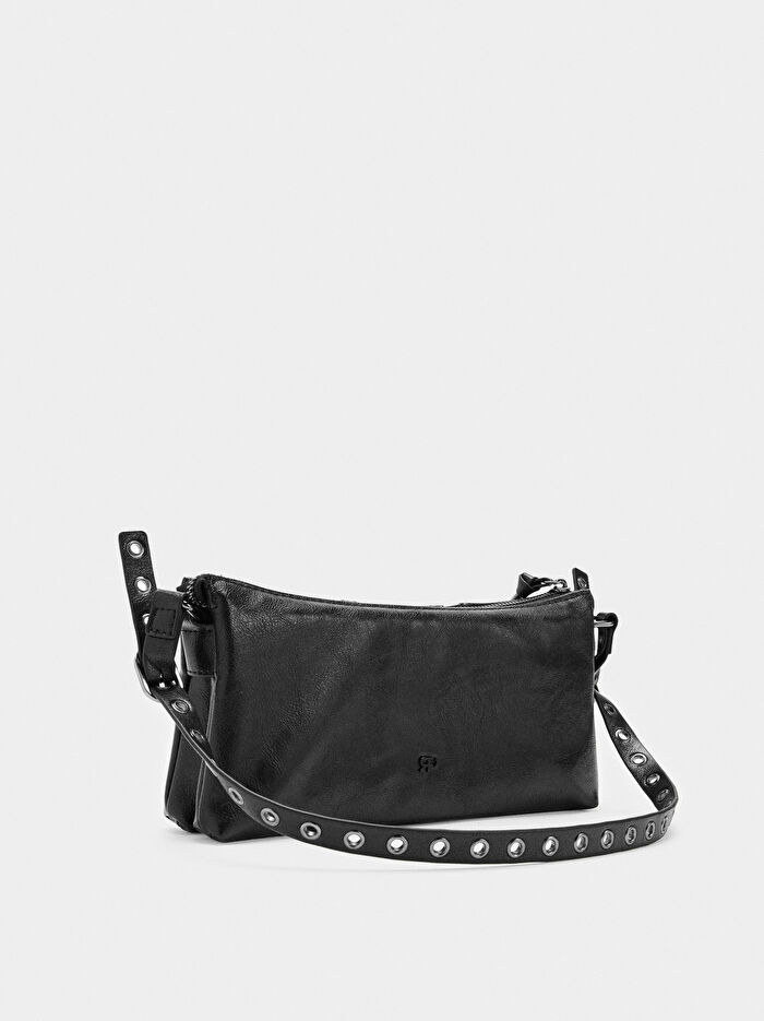 Eskitme Efektli Omuz Çantası