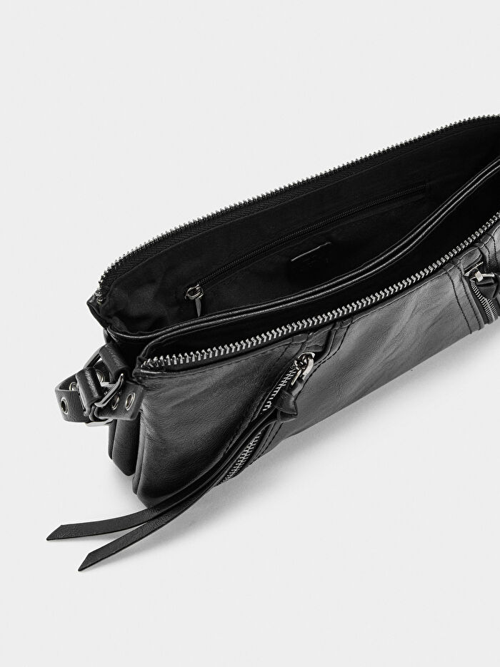 Eskitme Efektli Omuz Çantası