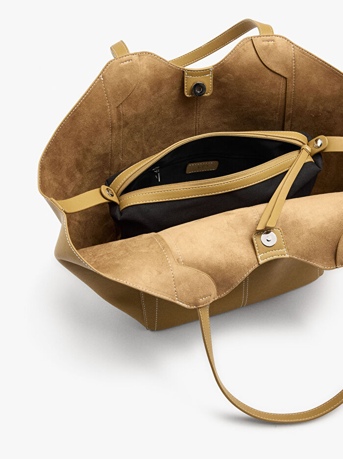 İçi Çıkarılabilir Shopper Çanta