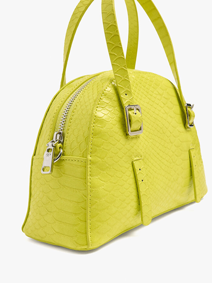 Dokulu Yuvarlak Tote Çanta