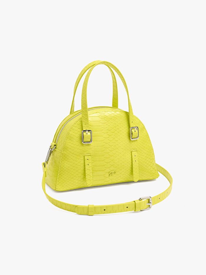 Dokulu Yuvarlak Tote Çanta