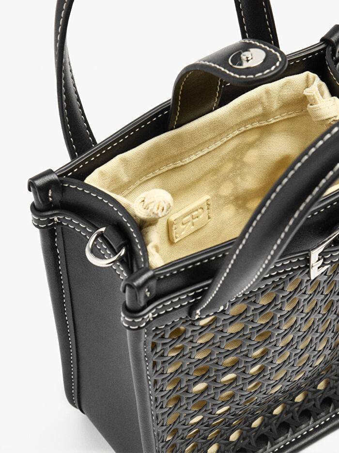 Hasır ve Çapraz Askılı El Çantası