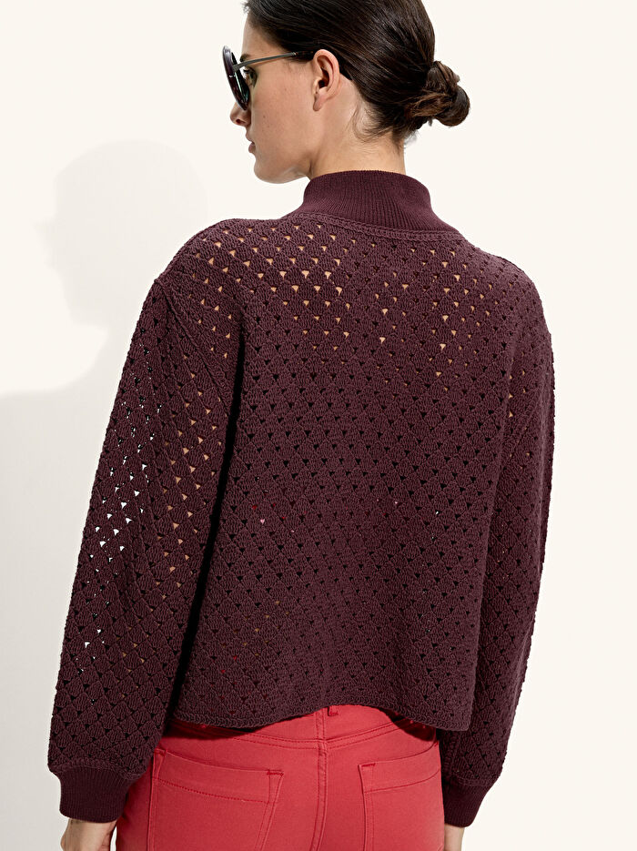 Fermuarlı Örme Hırka