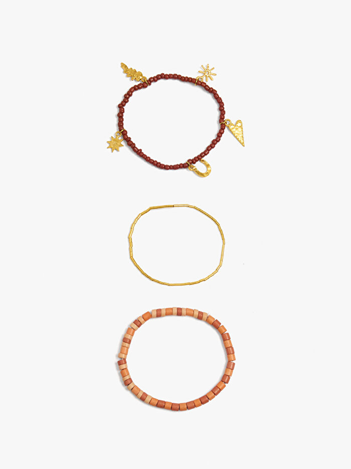 Boncuklu Elastik Bileklik Seti