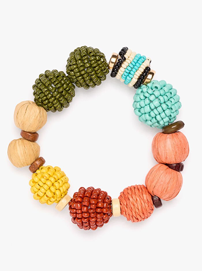 Ahşap Boncuklu Elastik Bileklik