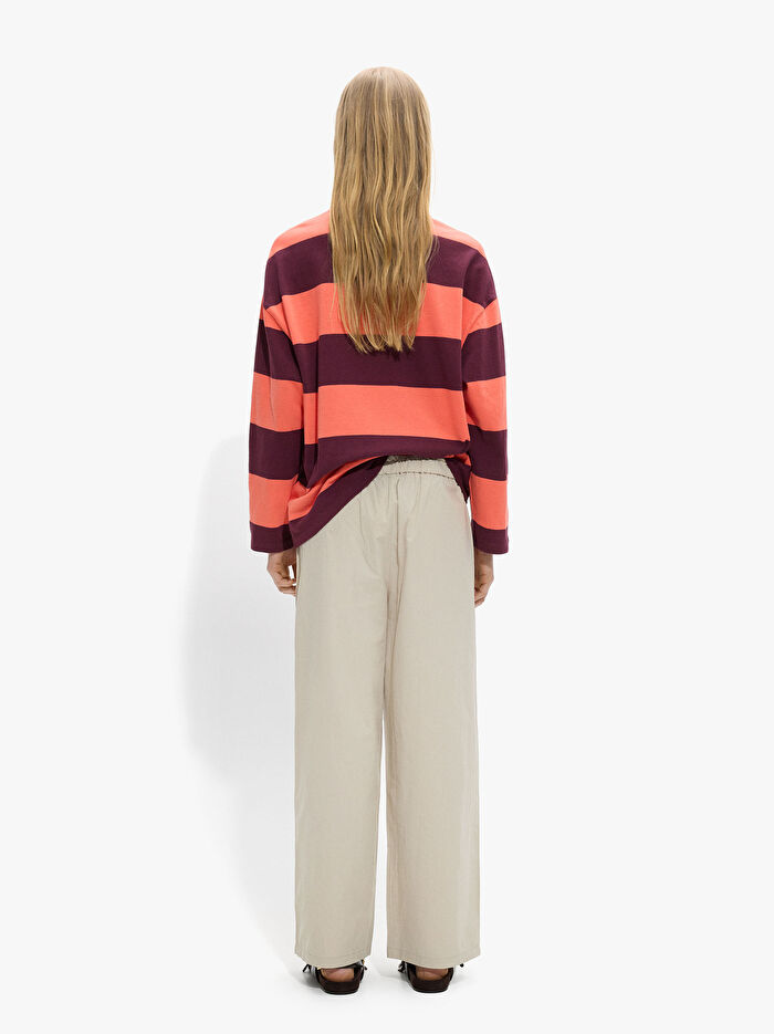 %100 Pamuklu Düz Kesim Pantolon