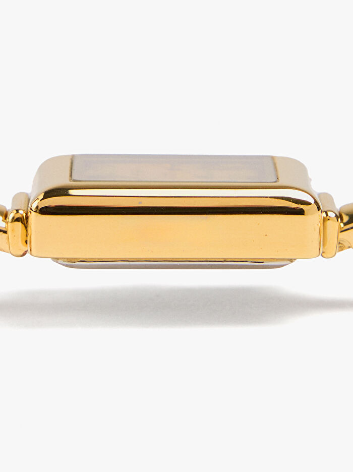 Paslanmaz Çelik Kordonlu Kare Saat