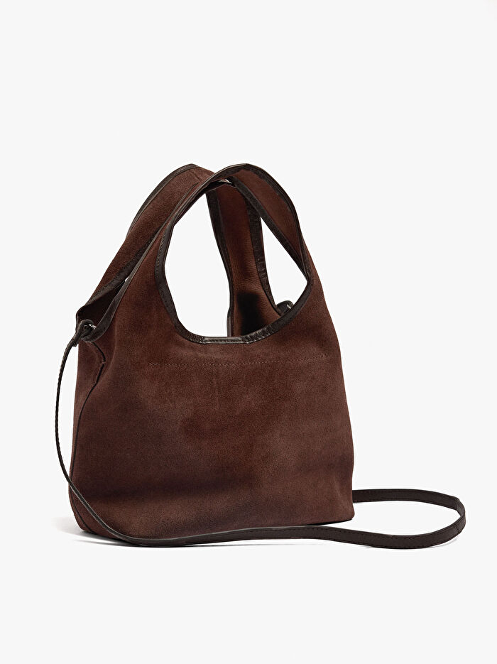 Süet Deri Tote Çanta