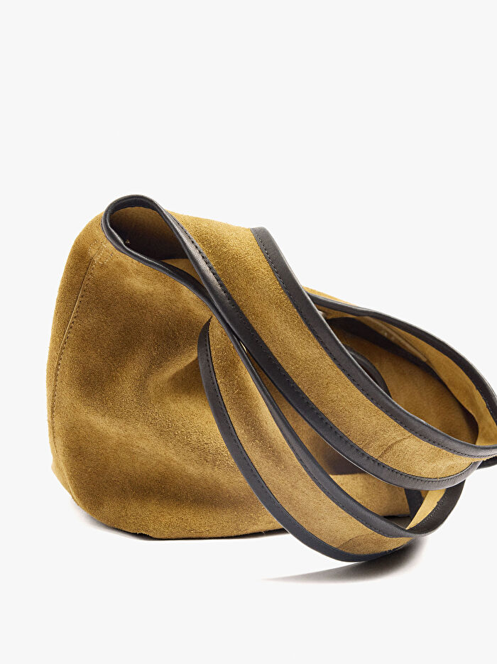 Süet Deri Tote Çanta