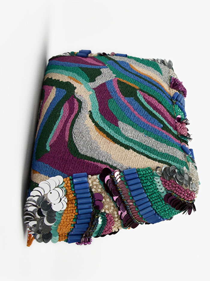 Boncuklu ve Payetli Party El Çantası