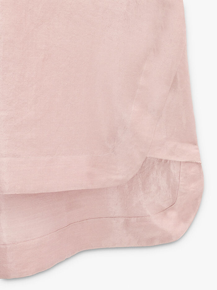 İpek ve Keten Karışımlı Bluz