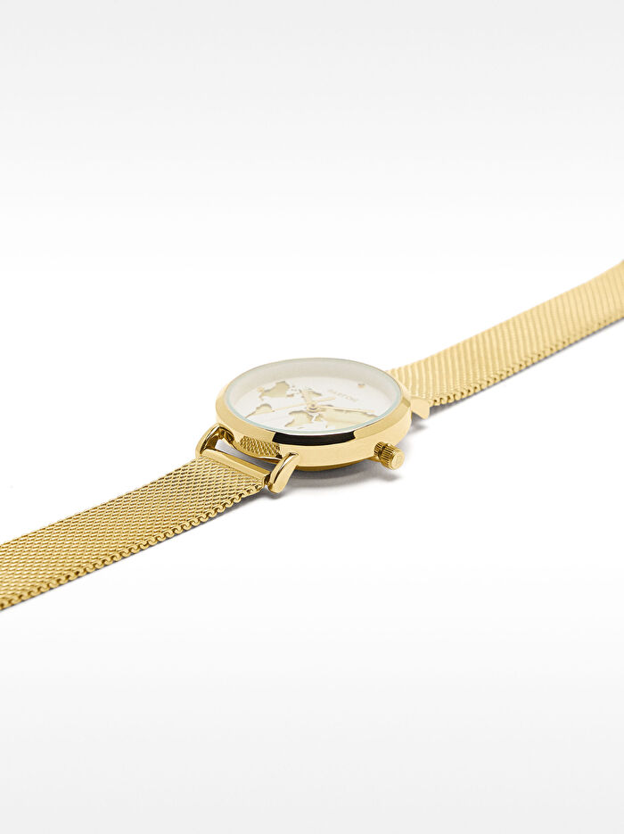 Dünya Haritası Desenli Saat