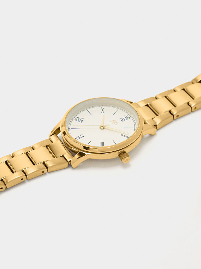 Yuvarlak Paslanmaz Çelik Kayışlı Saat