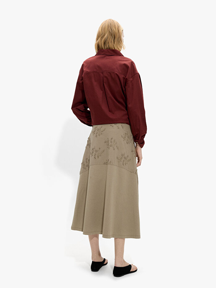 %100 Pamuklu Nakışlı Etek