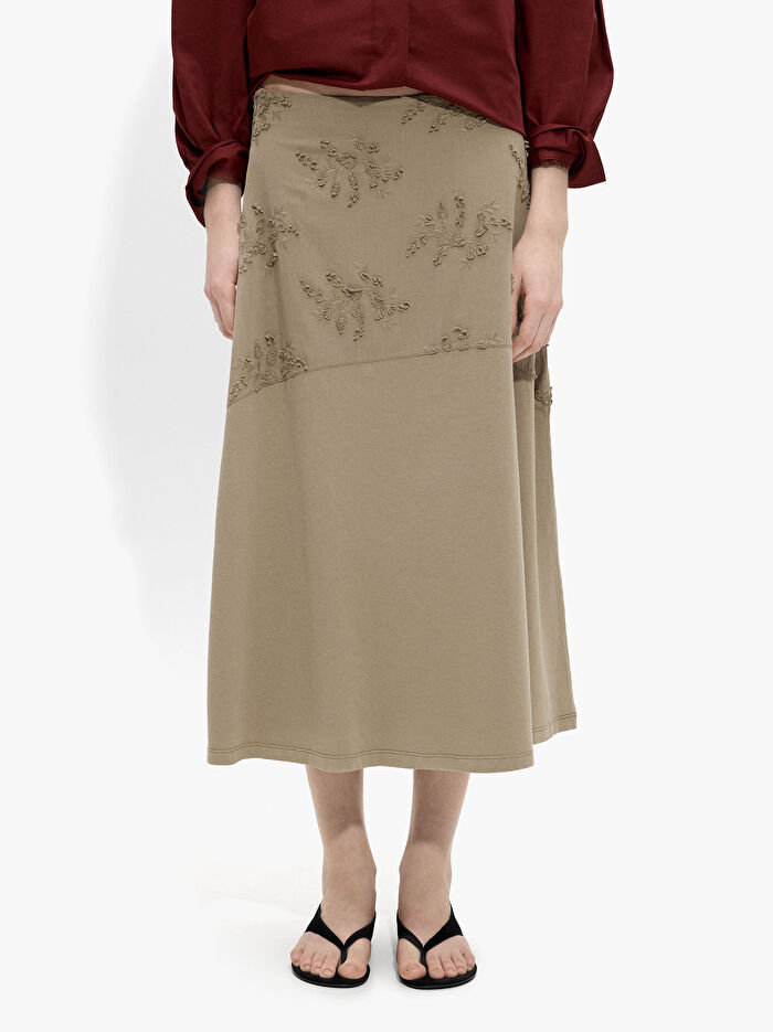 %100 Pamuklu Nakışlı Etek
