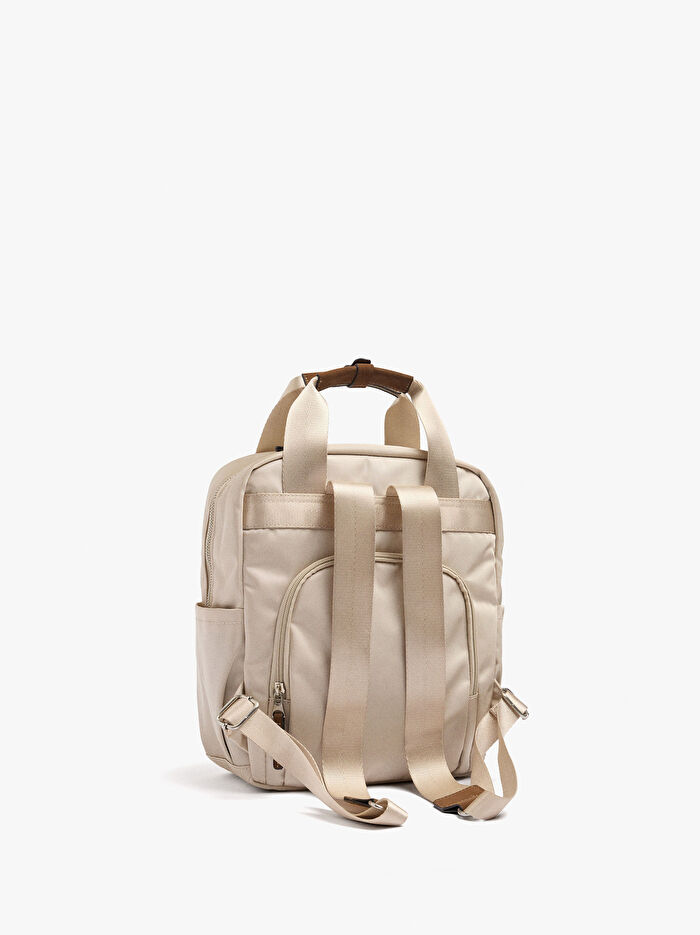 Charm'lı Basic Teknik Kumaş Sırt Çantası