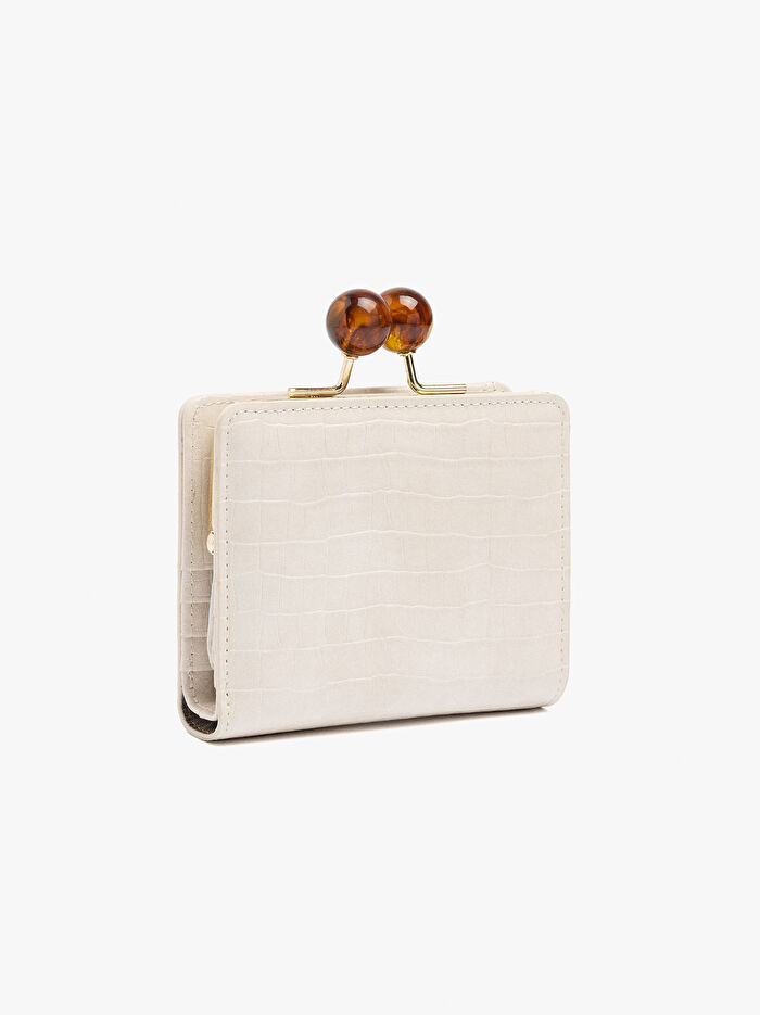 Hayvan Desenli Kiss-Lock Kapamalı Cüzdan