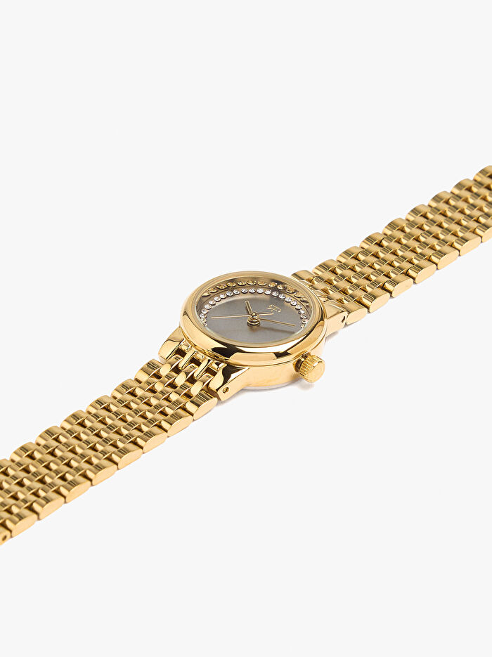 Kristal ve Paslanmaz Çelik Kayışlı Saat