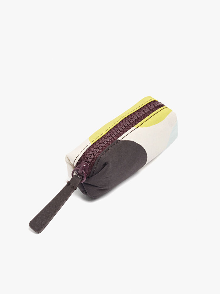 Desenli Teknik Kumaş Takı Çantası