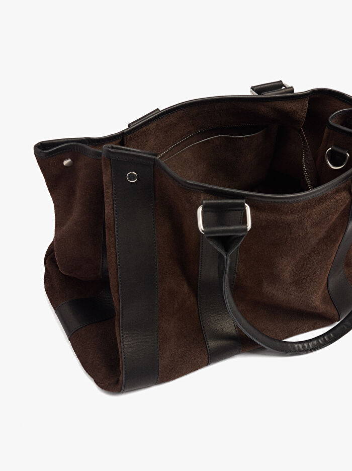 Askılı Deri Shopper Çanta L