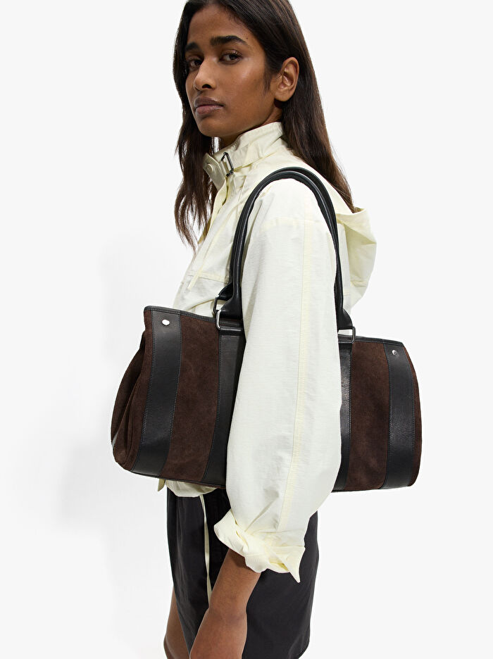 Askılı Deri Shopper Çanta M